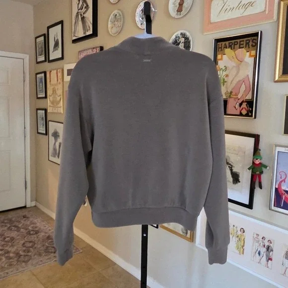 Victoria's Secret Quarter Zip Sweatshirt Pullover Green XS - Picture 4 of 6